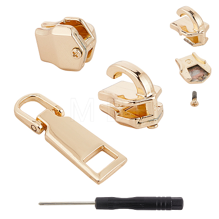 Stainless Steel Zipper Accessories FIND-WH0173-498KCG-1