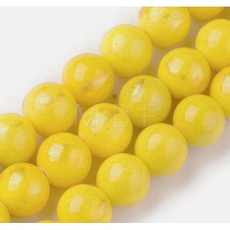 Natural Mashan Jade Beads Strands G-F670-A10-10mm-1