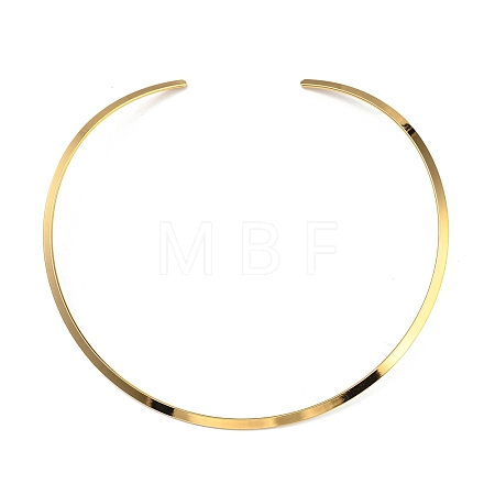 PVD Vacuum Plating 202 Stainless Steel Wire Choker Necklace NJEW-H011-07G-1