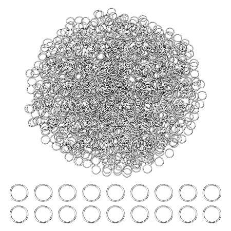 2000Pcs 304 Stainless Steel Jump Rings STAS-ME0003-49-1
