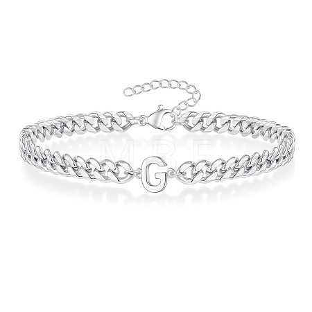 Letter 304 Stainless Steel Link Bracelets FS-WG7830E-31-1