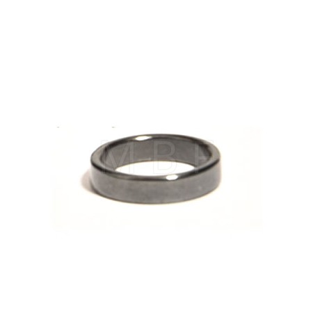 Dyed & Heated Black Agate Finger Rings IK0879-9-1