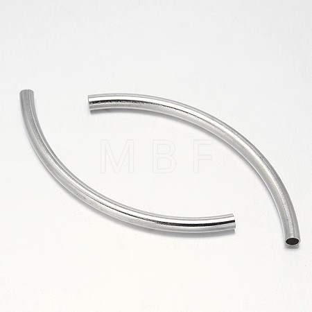Curved Brass Tube Beads KK-E738-53P-1