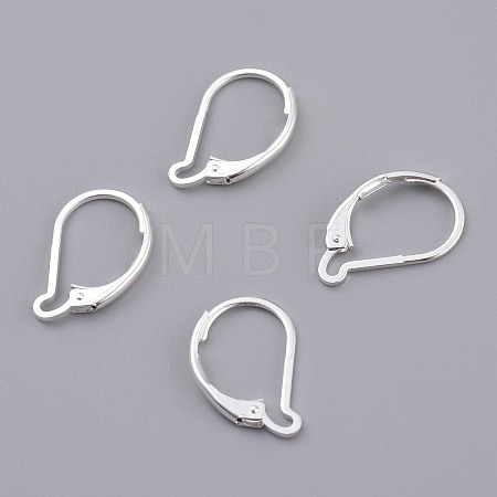 Brass Leverback Earring Findings X-KK-Z007-27S-1