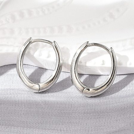 Brass Huggie Hoop Earrings EJEW-C502-11P-1