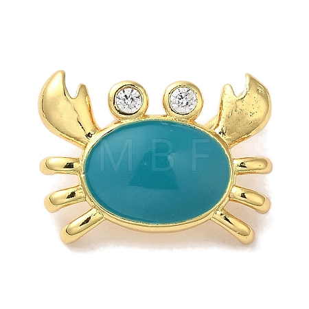 Rack Plating Brass Micro Pave Cubic Zirconia Pendants KK-U027-12-02G-1