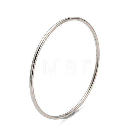 Non-Tarnish 304 Stainless Steel Simple Plain Bangle for Women High Polished BJEW-F461-01C-P-1