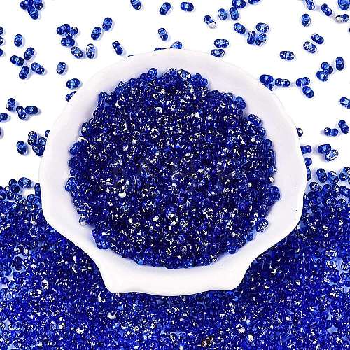 Picasso Spray Painted Glass Seed Beads SEED-T006-04-6-1