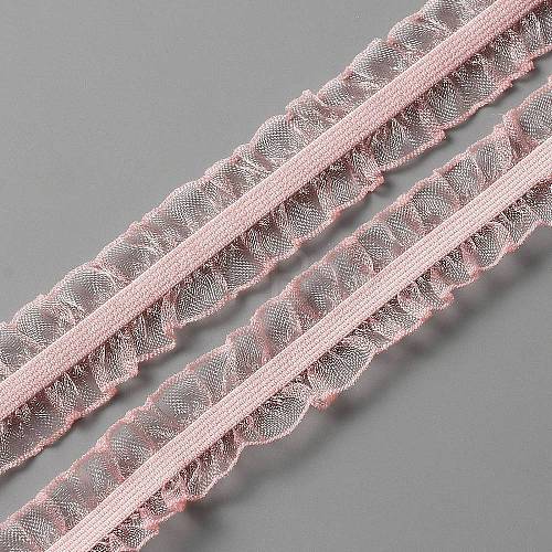 Chinlon Elastic Pleated Lace Trim EW-WH0013-27B-1
