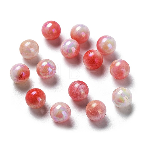 Two Tone Opaque Acrylic Beads SACR-P024-01B-W14-1