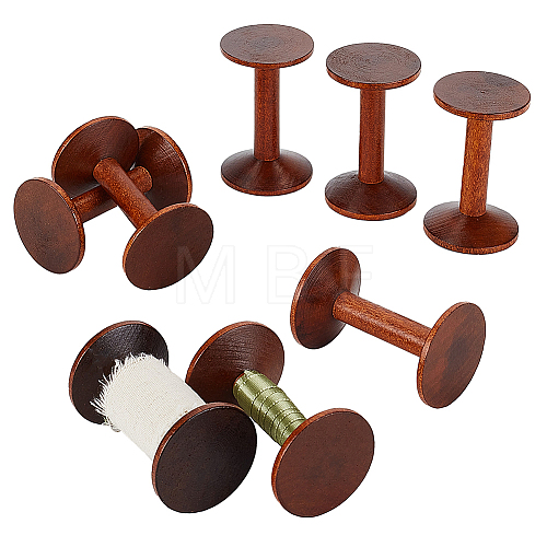 Retro Wood Bobbins WOOD-WH0029-56-1