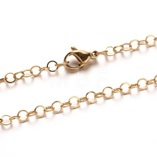 304 Stainless Steel Cable Chain Necklaces NJEW-N0046-02G-1