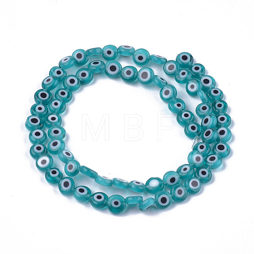 Handmade Evil Eye Lampwork Beads Strands LAMP-S191-02A-06-1