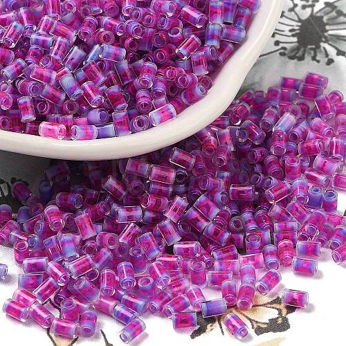 Two Tone Inside Colours Transparent Glass Seed Beads SEED-C004-05H-1