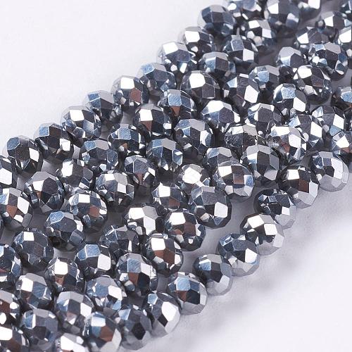Electroplate Glass Beads Strand EGLA-D009-27-1