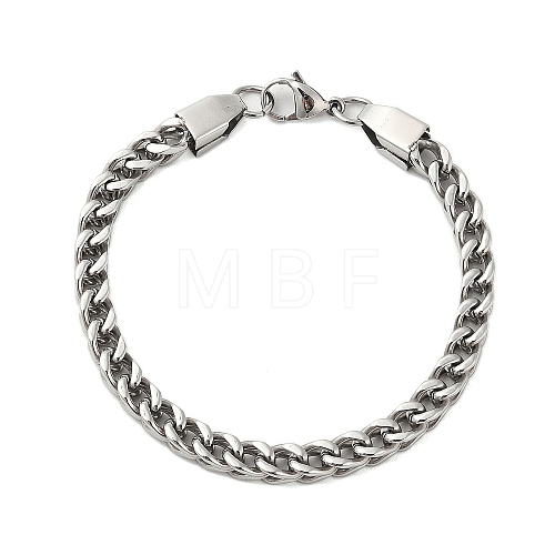 Non-Tarnish 304 Stainless Steel Wheat Chain Bracelets for Men BJEW-B093-04P-1