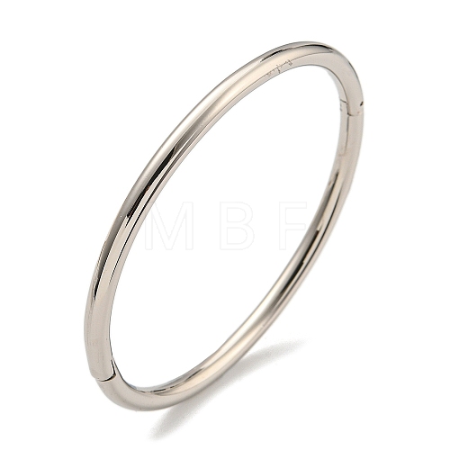 Non-Tarnish 202 Stainless Steel Hinged Plain Bangles BJEW-M317-05P-1