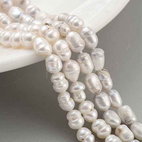 Natural Cultured Freshwater Pearl Beads Strands PEAR-P062-06A-1-1