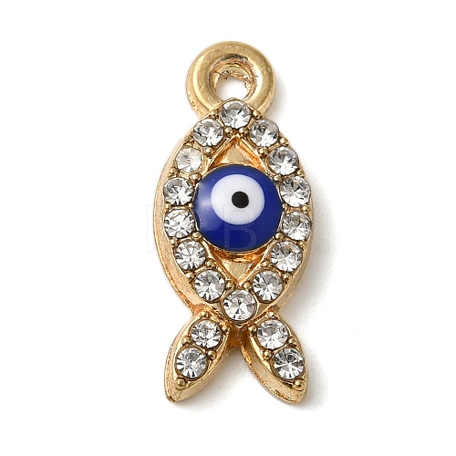 Alloy Enamel Rhinestone Glass Pendants ENAM-U003-02G-06-1