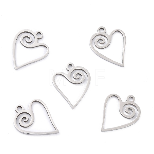 Non-Tarnish 201 Stainless Steel Pendants STAS-K003-08P-1