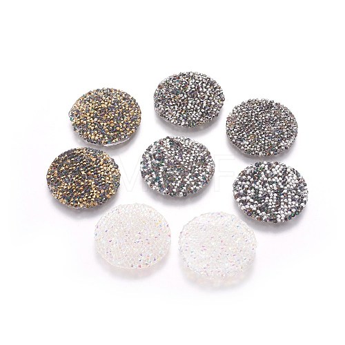 Glitter Hotfix Rhinestone GLAA-P047-D-24mm-1