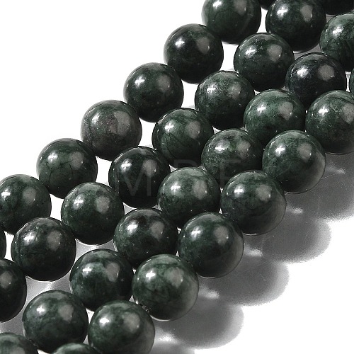 Natural Black Jade Beads Strands G-H067-A03-6MM-1