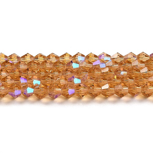 Transparent Electroplate Glass Beads Strands GLAA-F029-2mm-D18-1