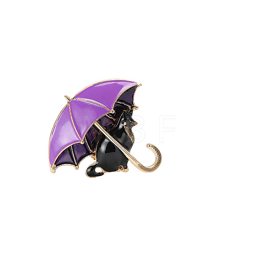 Umbrella Cat Enamel Pin PW-WGD47C4-01-1