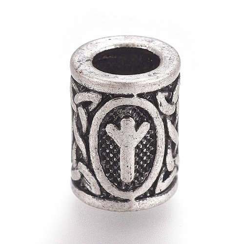 Tibetan Style Alloy Beads PALLOY-TAC0020-01W-1