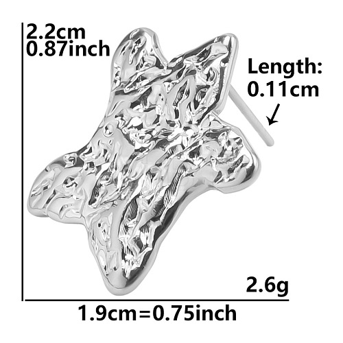 Stylish Irregular Star 304 Stainless Steel Stud Earrings for Women YH2174-3-1