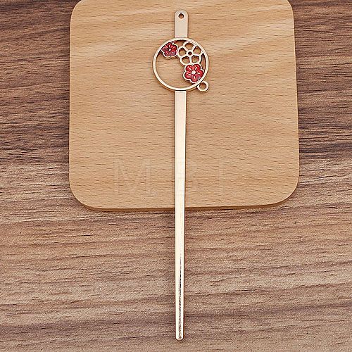 Ancient Style Alloy with Enamel Hair Stick Finding PW-WG8EAAB-01-1