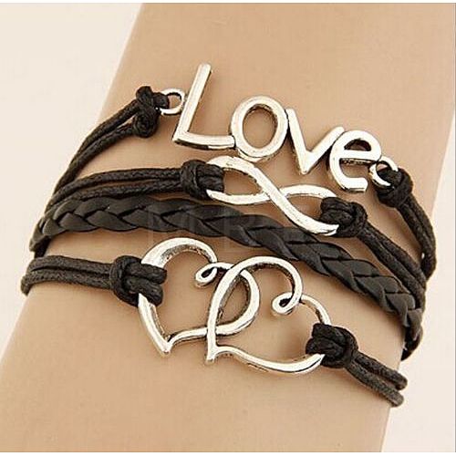 Imitation Leather Link Multi-strand Bracelets for Women Men WG5E2D4-12-1