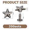200 Bags Zinc Alloy Decorative Rivets FIND-FH0017-89-2