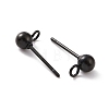 304 Stainless Steel Ball Stud Earring Findings X-STAS-G099-09B-4