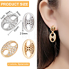 12Pcs 2 Colors Brass Micro Pave Clear Cubic Zirconia Connector Charms KK-BC0010-28-2