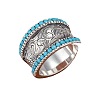 Retro Alloy & Turquoise Finger Rings FS-WG1E1DC-01-5