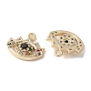 Brass Micro Pave Clear Cubic Zirconia Pendants KK-Q031-47G-07-2