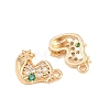 Christmas Brass Micro Pave Cubic Zirconia Pendants KK-L261-15B-G02-2