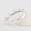 Crown 925 Sterling Silver Finger Rings WG18318-02-3