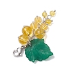 Grape Synthetic Citrine Pendant Decorations HJEW-TA00266-04-4