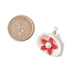 Cylinder Seed Beaded Starfish & Shell Pendants PALLOY-MZ00547-04-2