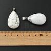 Natural Howlite Pendants GG-K002-09X-3