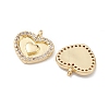 Rack Plating Brass Micro Pave Clear Cubic Zirconia Charms KK-L155-55G-3