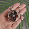 Punk Style Alloy Gothic Skeleton Angel Pendant Box Chain Necklaces for Men FS-WG22DE5-01-4
