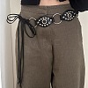Alloy with Imitation Leather Eye Link Knot Tie Chain Belts for Women FS-WG2C858-01-3