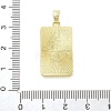Rack Plating Brass Micro Pave Clear Cubic Zirconia Pendants KK-S371-02G-03-3