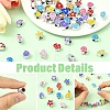 10 Styles CCB Plastic European Beads CCB-YW0001-80-2