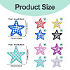 8Pcs 2 Styles Star with Lattice Computerized Embroidery Polyester Iron on/Sew on Patches PATC-TAC0001-28-4