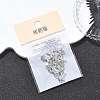 SHEGRACE Brass Micro Pave Clear Cubic Zirconia Pendants XGRQ29815-394P-X-6