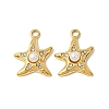 303 Stainless Steel & ABS Plastic Pearl & Crystal Rhinestone Pendants RB-CBA1E47-14G-1